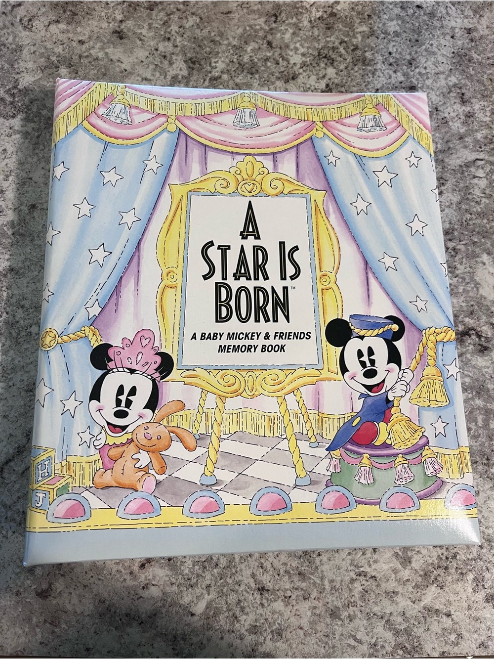 C.R. Gibson Vintage Disney ‘A Star is Born’ Baby Book by Baby Mickey & Co 3-ring